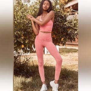 Free People Good Karma Legging NWT Poppy Coral